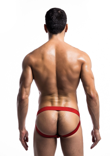 MOB Fetish Swim Jockstrap rot elastisch & atmungsaktiv mit schmalem Taillenband & MOB-Logo kaufen