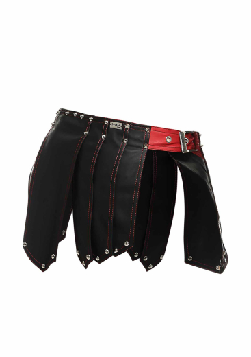 MOB Herrenrock Dngeon Roman Skirt schwarz-rot im Römer-Stil von MOB EROTICWEAR günstig kaufen