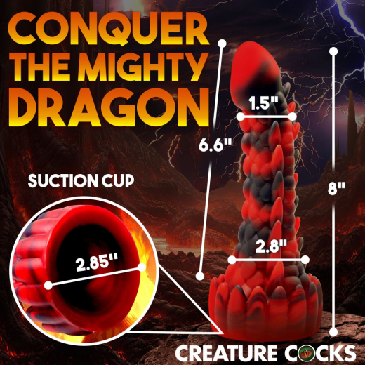 Monster-Dildo m. Saugfuss Demon Rising Silikon Drachendildo mit extremer Reiztextur 7.1cm Durchmesser kaufen