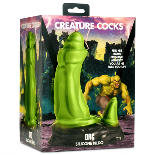 Monster-Dildo m. Saugfuss Orc Silikon Fantasie-Penisdildo mit Spitzhöcker von CREATURE COCKS günstig kaufen