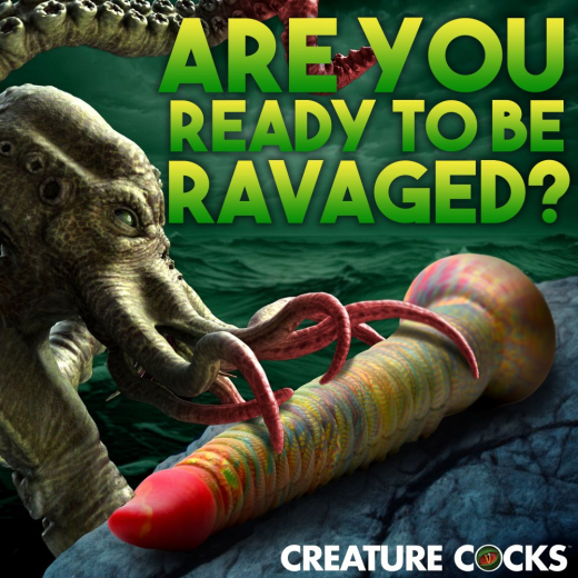 Monster-Dildo m. Saugfuss Tenta-Dick Silikon schlanker Analdildo in Tentakel-Form von CREATURE COCKS kaufen