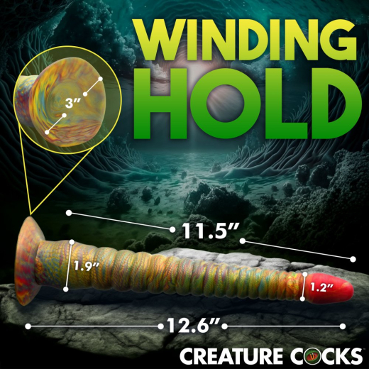 Monster-Dildo m. Saugfuss Tenta-Dick Silikon schlanker Analdildo Tentakel mit Saugnäpfen günstig kaufen