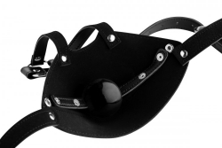 Head Harness Muzzle w. Ball Gag PU-Leather