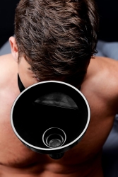 Mundknebel m. Trichter Latrine Extrem m. Kunstlederband