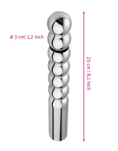 Mystim Ballzac Elektrosex Kugeldildo 25cm langer bipolarer E-Stim Dildo mit 6 Kugeln + Rundstecker-Anschluss kaufen
