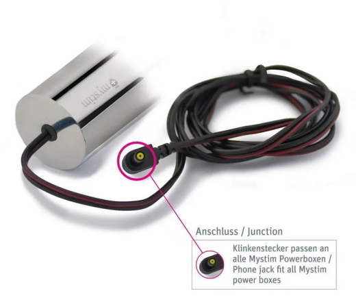 Mystim Ballzac Elektrosex Kugeldildo 25cm langer bipolar mit 6 Kugeln + Rundstecker-Anschluss von MYSTIM kaufen