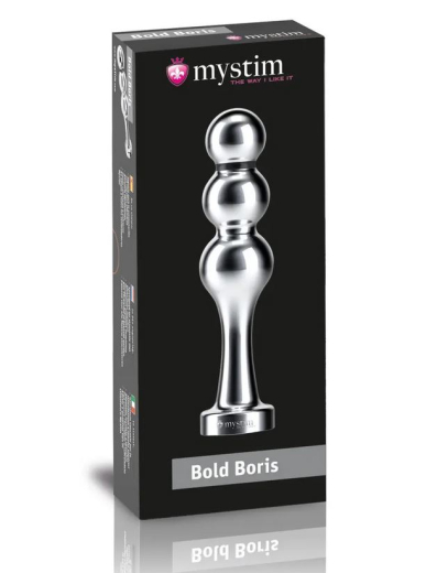 Mystim Bold Boris Electrosex Dildo w. Beads 14cm x 3.2cm insertable anally + vaginally usable by MYSTIM buy cheap
