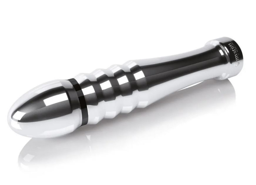 Mystim Funky Fella Electrosex Dildo grooved bipolar 2.6cm slim polished Aluminium E-Stim Dildo by MYSTIM buy cheap