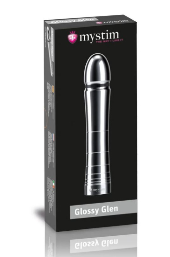 Mystim Glossy Glen Elektrosexdildo schlanker verjüngender E-Stim Dildo bipolar Aluminium von MYSTIM kaufen