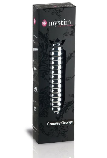 Mystim Groovey George Elektrosex Rillendildo massives Aluminium bipolar vaginal + anal verwendbar von MYSTIM kaufen