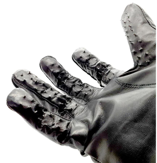 Nadelhandschuhe Leder large für Herren stimulieren die Haut mit vielen kleinen Dornen-Reizpunkten kaufen