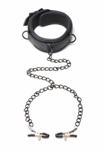 Neoprene Collar w. Rings & Nipple Clamps