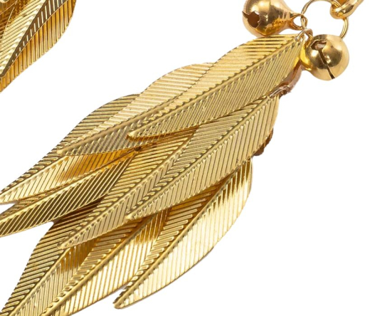 Nippel-Pinzenttenklemmen m. Metallfedern goldfarben dekorativ mit zwei Glöckchen verstellbar günstig kaufen