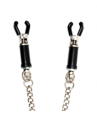 Nipple Clamps screwed High End silver-black