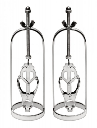 Nippelklammern m. Scherenklemmen Korkenzieher Edelstahl