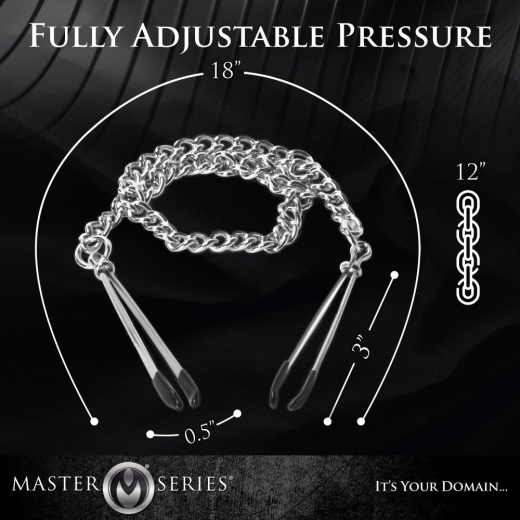 Nippelklammern Pinzettenklemmen m. Kette Tweezer