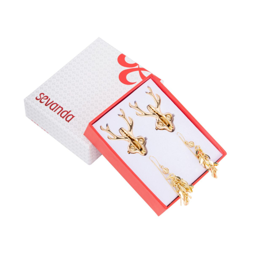 Pinces à tétons réglables avec pendentif cerf doré avec chaînette décorative de SEVANDA à bas prix