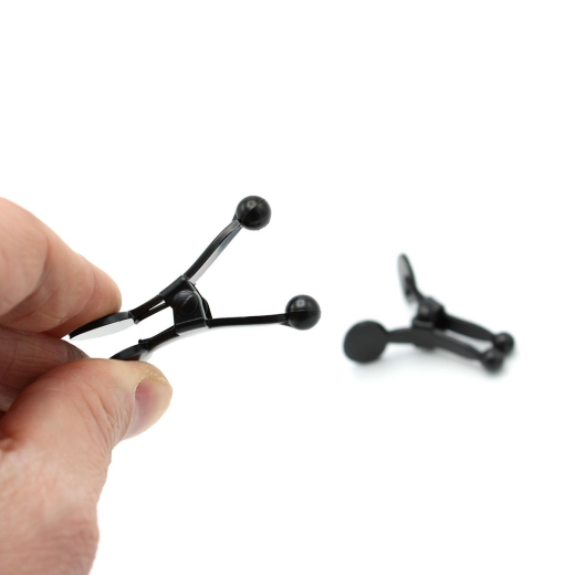 Nippelklemmen Kugelspitzen mattschwarz nicht einstellbare Nippelklammern mit Federspannung günstig kaufen