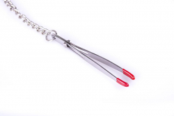 Nippelklemmen Pinzette m. Schieber Edelstahl