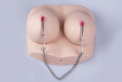 Nippelklemmen Pinzette m. Schieber Edelstahl