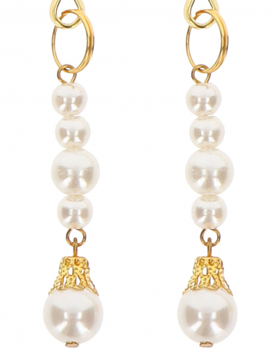 Nippelklemmen Pinzetten einstellbar goldfarben m. Glasperlen