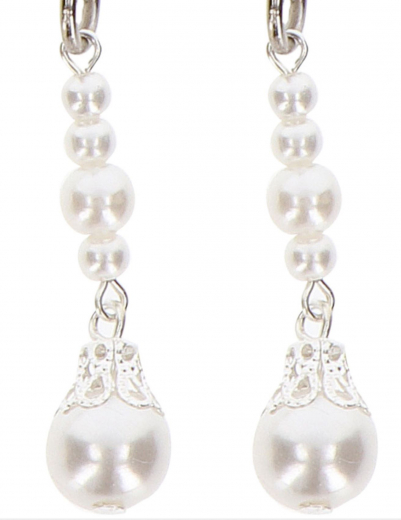 Nippelklemmen Pinzetten einstellbar silberfarben m. Glasperlen