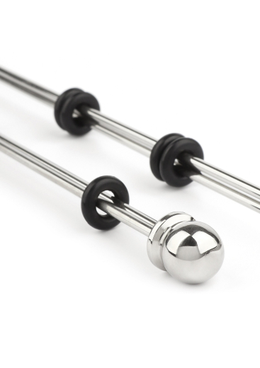 Nippelklemmen Thai Sticks m. Kugeln Edelstahl 20cm Länge per Gummischieber einstellbare Klemmstärke günstig kaufen