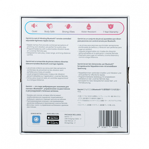 Nippelklemmen m. Vibration App-gesteuert Lovense Gemini Klemmen verstellbar starke Vibrationen günstig