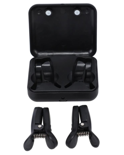 Pinces à tétons Vibro Grippers avec mallette de rechargement 10 fonctions de vibration Pinces chargées par ressort USB rechargeable acheter