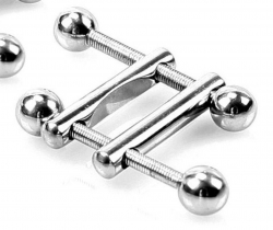 Nippelpressen Doppel-Schraube Edelstahl einstellbare Nippelklammern mit 2 Schrauben & Endkugeln kaufen