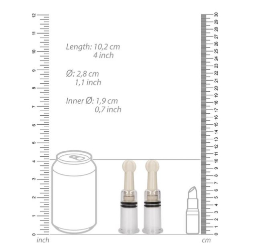 Nipple Sucker w. Twist Knob Pumped small transparent Acrylic Vacuum Cylinders 1.9cm inner Diameter by SHOTS MEDIA buy
