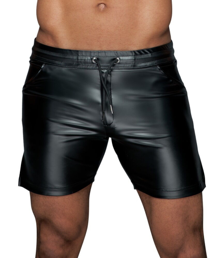 Noir Handmade Shorts w. Zipper Wetlook