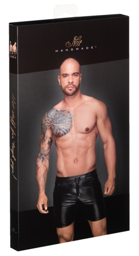 Noir Handmade Shorts m. Reissverschluss Wetlook hochelastisch von NOIR Handmade Exclusive günstig kaufen