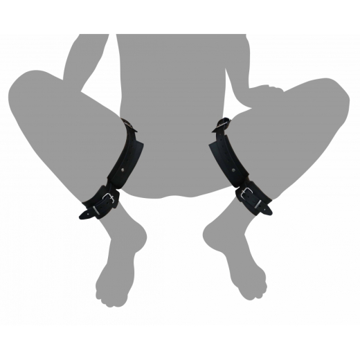 Oberschenkel-Fussgelenk Fesselkombination Leder mit Schnallen einstellbar echtes starkes Rindsleder günstig kaufen