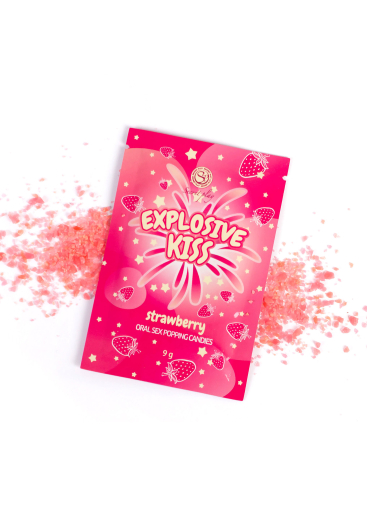 Oralsex Pulver Popping Candies Erdbeere aus Zucker mit Kohlendioxid für explosive Oralsex-Erlebnisse günstig kaufen