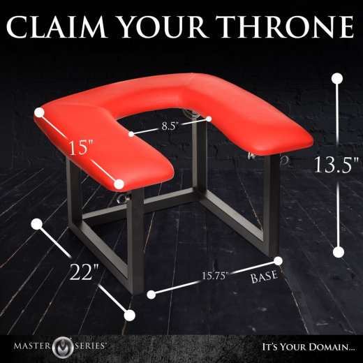 Oralsex-Stuhl Face Rider Queening Chair geposterter roter Kunstleder-Sitz von MASTER SERIES günstig kaufen