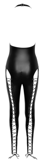 Overall m. Nackenträger & Beinschnürungen Mattlook & 2-Wege Reissverschluss im Schritt günstig kaufen