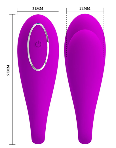 Paarvibrator m. App Pretty Love August Silikon 12 Vibrationsmodi USB aufladbar von PRETTY LOVE günstig kaufen