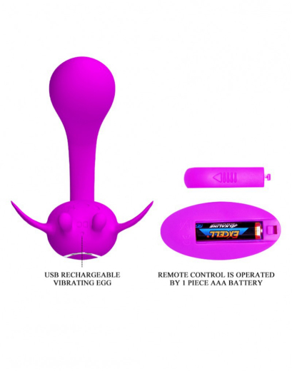 Vibromasseur pour couple m. Télécommande Pretty Love Chimera Silicone en forme de papillon 12 modes étanche rechargeable acheter