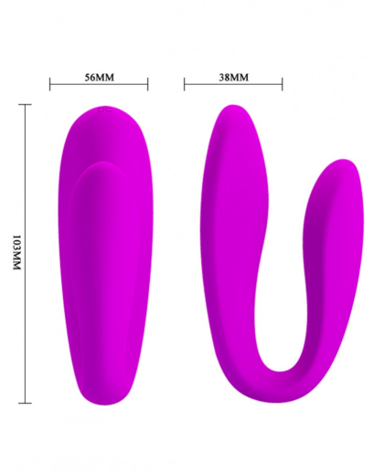Paarvibrator m. Fernsteuerung Pretty Love Letitia Silikon 12 Vibrationsmodi wasserdicht USB aufladbar kaufen