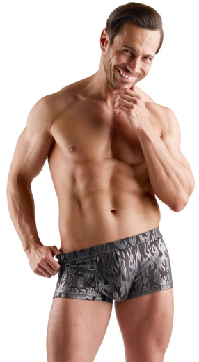 Pants w. Mystic Metallic Design stretchy up to 3XL flames-like silver-colored Decoration by SVENJOYMENT buy