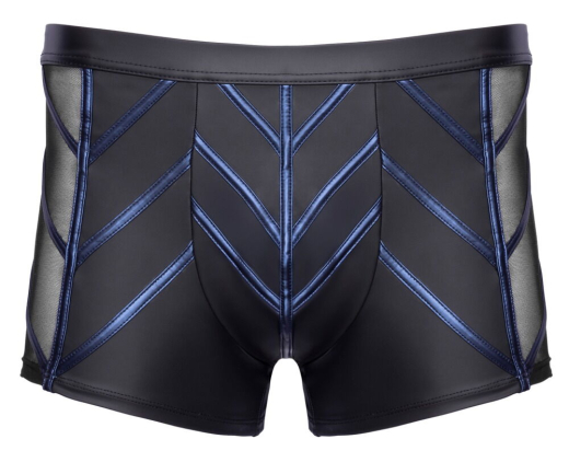 Pants w. Mesh & Stripes Mattlook Shorts with blue-metallic Stripes & Inserts @Sides by NEK Erotic Menswear buy