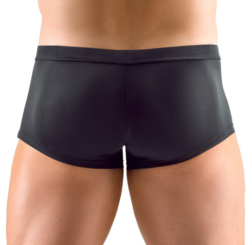 Pants m. transparenten Streifeneinsätzen Mikrofaser schwarz & elastisch mit unterlegtem Reissverschluss bis XXL kaufen