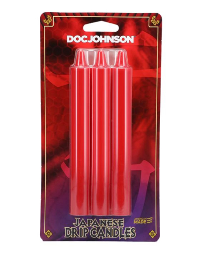 Paraffin Tropfkerzen Japanese Drip Candles rot 3-Stück Set Niedertemperatur BdSM-Kerzen günstig kaufen
