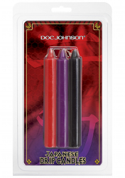 Paraffin Tropfkerzen Japanese Drip Candles schwarz rot violett 3-Stück Set Niedertemperatur SM-Kerzen kaufen