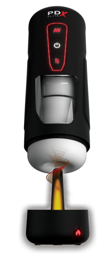 PDX Elite Milk-Me-Hotter thrusting Stroker w. Vibration