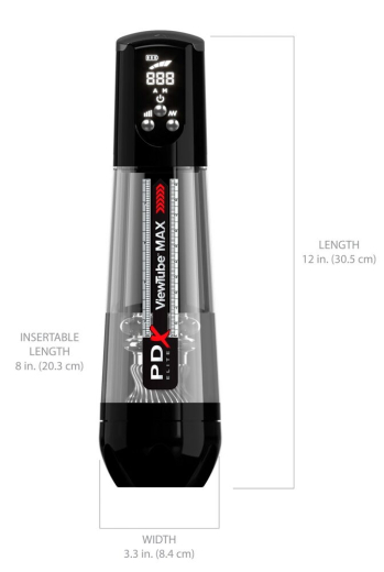PDX Elite ViewTube MAX Tube Saugmasturbator m. Beleuchtung 4 automatische Saugmodi von PIPEDREAM günstig kaufen