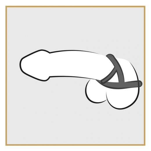 Penis-Hodenring elastisch Trio