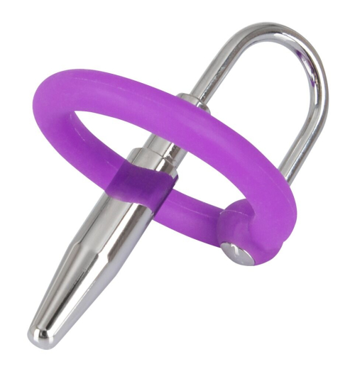 Penis Plug Steel w. Glans Ring Silicone