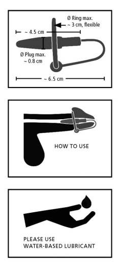 Penis Plug Stahl m. Eichelring Silikon